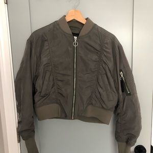 Zara Cropped Bomber Jacket